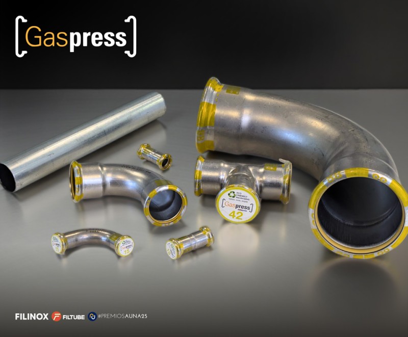 Sistema GASPRESS. Tubos y accesorios para instalaciones de gas.