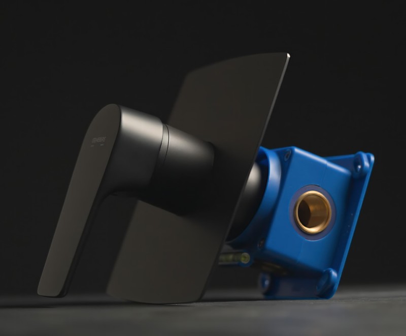 MONOMANDO EMPOTRADO DE DUCHA 2 VÍAS GE-EASY BOX – de la SERIE KORAL