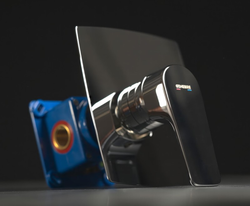 MONOMANDO EMPOTRADO DE DUCHA 2 VÍAS GE-EASY BOX – de la SERIE KORAL