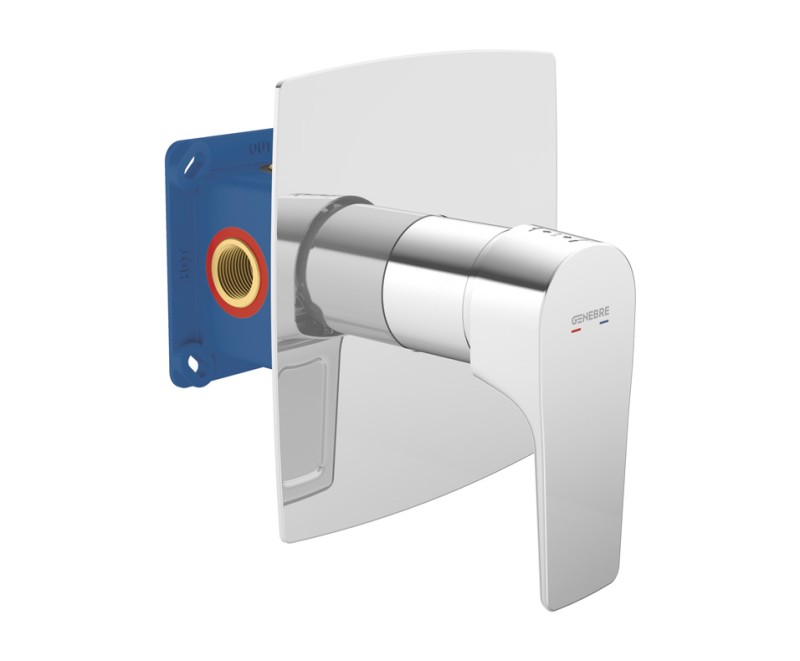 MONOMANDO EMPOTRADO DE DUCHA 2 VÍAS GE-EASY BOX – de la SERIE KORAL