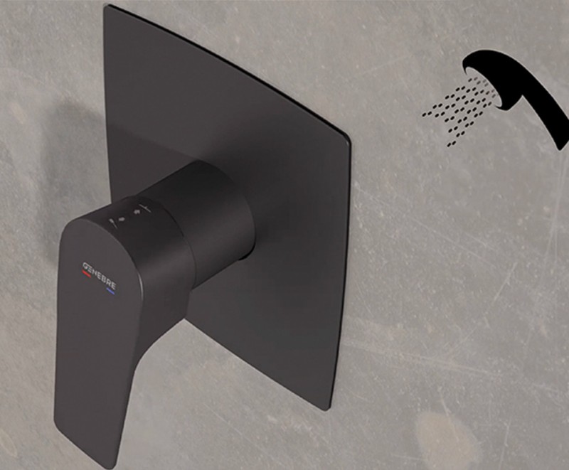 MONOMANDO EMPOTRADO DE DUCHA 2 VÍAS GE-EASY BOX – de la SERIE KORAL